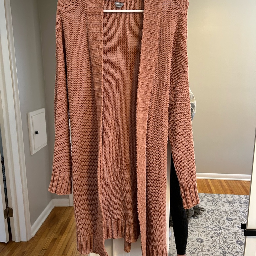 Aerie Pink Cardigan with Cinch Belt